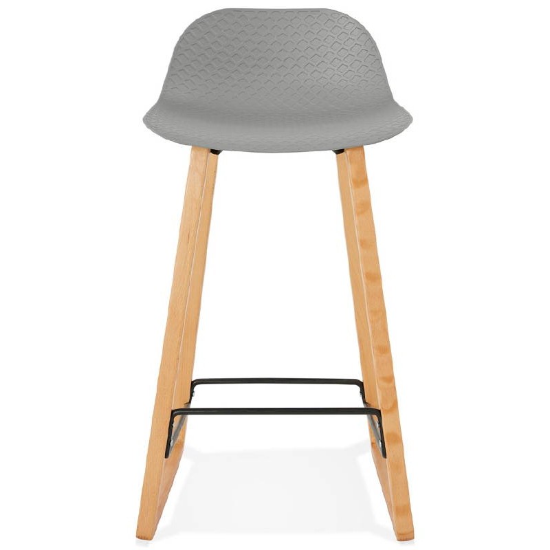Tabouret de bar chaise de bar mi-hauteur scandinave SCARLETT MINI (gris clair) - image 37525