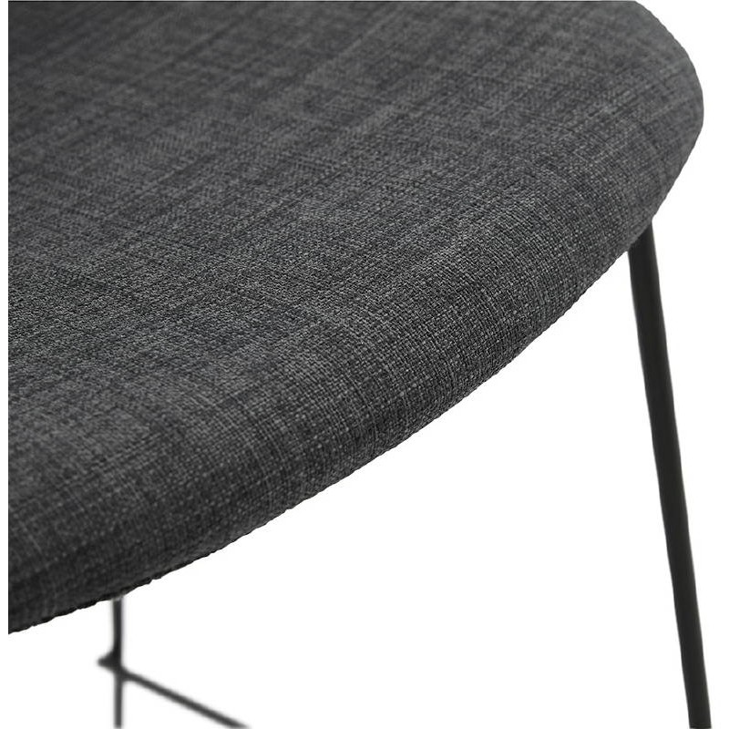 Tabouret de bar chaise de bar mi-hauteur design empilable DOLY MINI en tissu (gris foncé) - image 37570