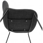 Bar stool barstool stackable design mid-height DOLY MINI fabric (dark gray)