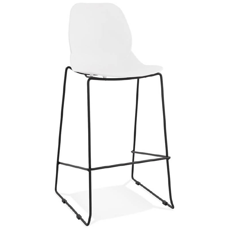 Tabouret de bar chaise de bar industriel empilable JULIETTE (blanc) - image 37592