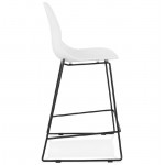 Tabouret de bar chaise de bar industriel mi-hauteur empilable JULIETTE MINI (blanc)