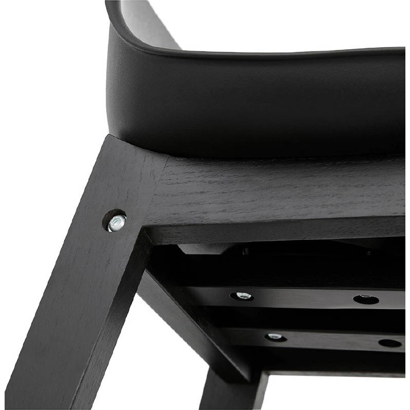 Tabouret de bar chaise de bar mi-hauteur design JACK MINI (noir) - image 37626