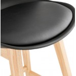 Tabouret de bar chaise de bar design scandinave DYLAN (noir)