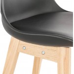 Design scandinavo Sgabello bar DYLAN Chair (nero)