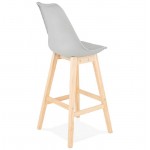 Design scandinavo Sgabello bar DYLAN Chair (grigio chiaro)