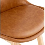 Tabouret de bar chaise de bar design DAIVY (marron clair)