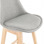 Barhocker Stuhl der skandinavischen design-bar ILDA aus Stoff (hellgrau)