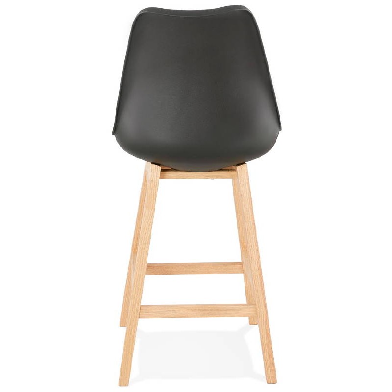 Tabouret de bar chaise de bar mi-hauteur design scandinave DYLAN MINI (noir) - image 37764