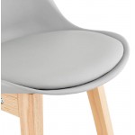 Taburete de bar de diseño escandinavo media altura DYLAN MINI bar silla (gris claro)