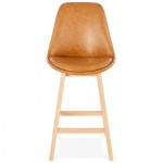 Tabouret de bar chaise de bar mi-hauteur design DAIVY MINI (marron clair)
