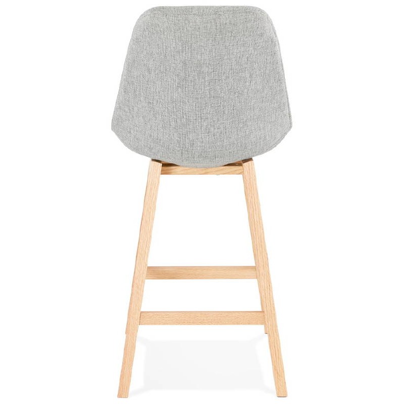 Tabouret de bar chaise de bar mi-hauteur design scandinave ILDA MINI en tissu (gris clair) - image 37803