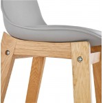 Taburete de bar de diseño escandinavo media altura Florencia MINI bar silla (gris claro)