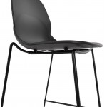 Tabouret de bar chaise de bar industriel mi-hauteur empilable JULIETTE MINI (noir)