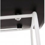 Bar taburete taburete de bar diseño media altura Ulises MINI pies (negro) blanco metal