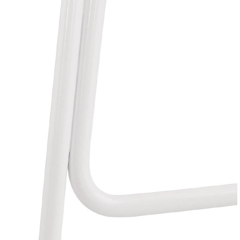 Tabouret de bar chaise de bar mi-hauteur design ULYSSE MINI pieds métal blanc (bleu ciel) - image 37913