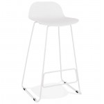 Bar bar design Ulysses (white) white metal legs chair stool