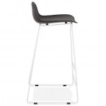 Tabouret de bar chaise de bar design ULYSSE pieds métal blanc (noir)