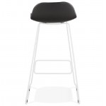 Tabouret de bar chaise de bar design ULYSSE pieds métal blanc (noir)