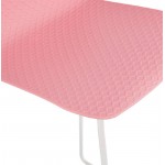 Bar-Hocker Barhocker Design Ulysses Füße Weißmetall (rosa Pulver)