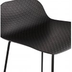 Taburete diseño media altura Ulises MINI pies (negro) negro de la barra de metal silla de la barra
