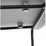 Bar Sgabello Sgabello da bar design metà altezza Ulysses MINI piedi nero metallo (grigio chiaro)