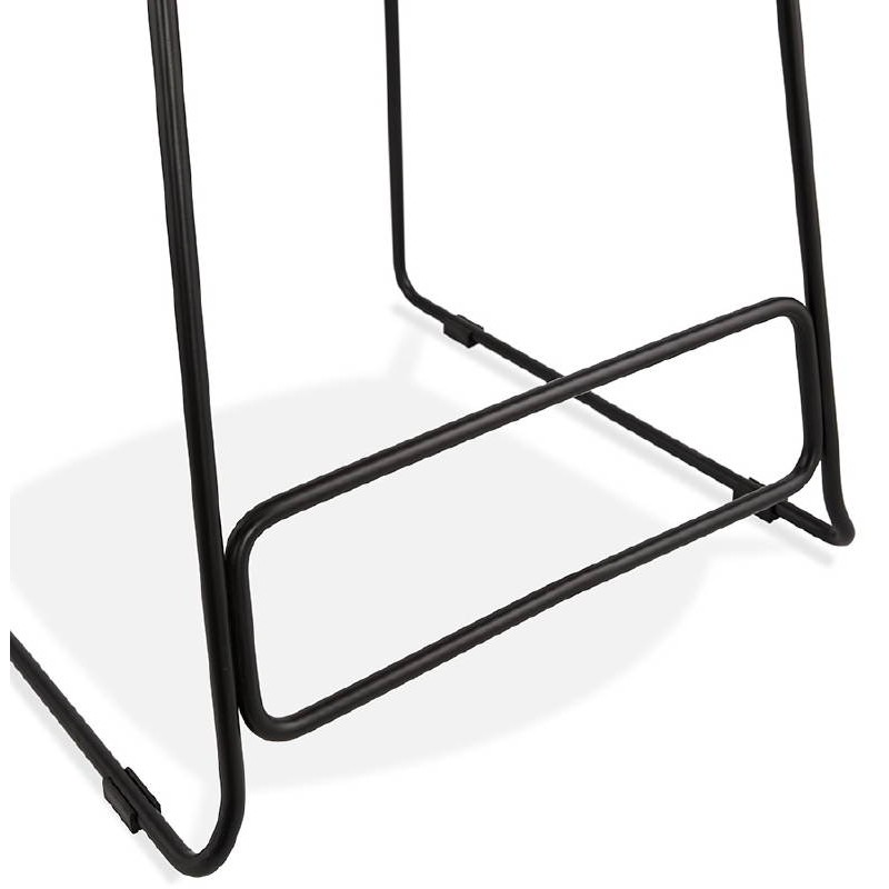 Bar stool barstool design mid-height Ulysses MINI feet black metal (light gray) - image 38029
