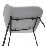 Bar stool barstool design Ulysses feet black metal (light gray)