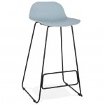 Bar Hocker Design bar Ulysses Füße (Himmelblau) Schwarz Metall-Stuhl