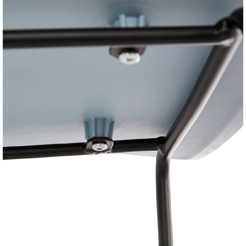 Tabouret de bar chaise de bar design ULYSSE pieds métal noir (bleu ciel) - image 38104
