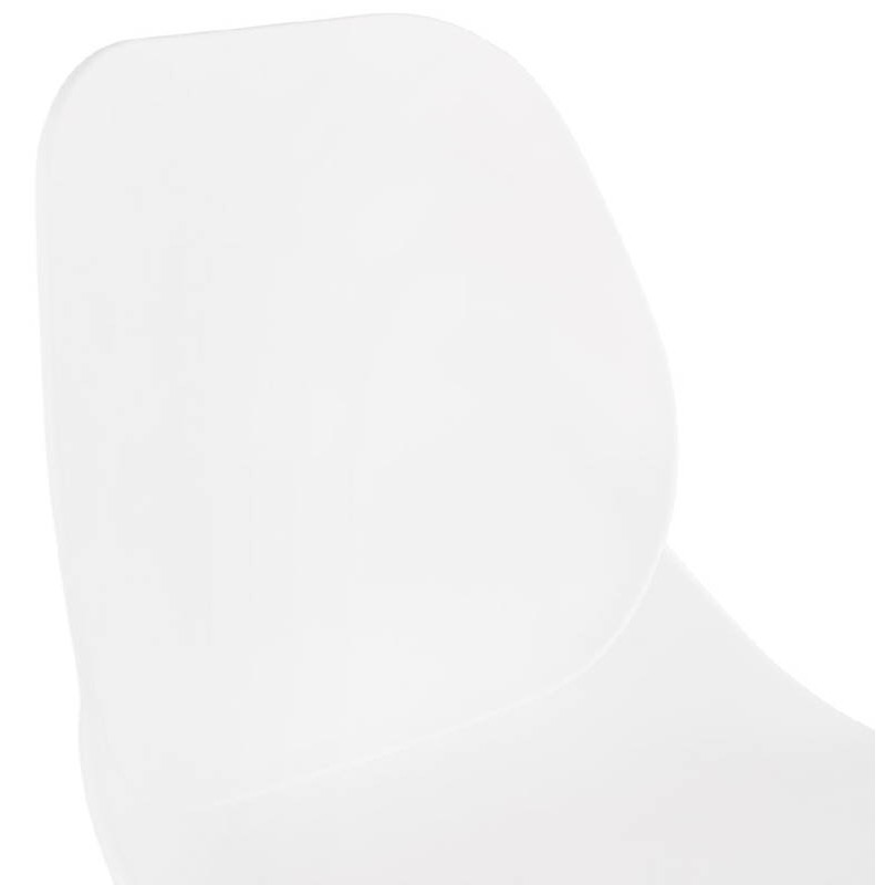 Tabouret de bar chaise de bar mi-hauteur scandinave PACO (blanc) - image 38173