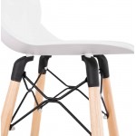 Tabouret de bar chaise de bar mi-hauteur scandinave PACO (blanc)
