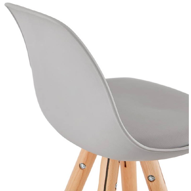 Scandinavian design half OCTAVE MINI bar stool (light gray) - image 38249