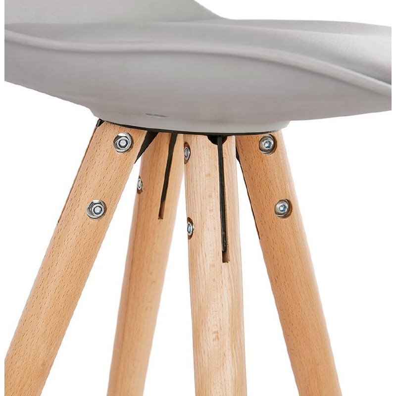Scandinavian design half OCTAVE MINI bar stool (light gray) - image 38250