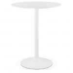 Table high high table LUCIE design wooden feet metal (Ø 90 cm) (white)