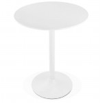 Table high high table LUCIE design wooden feet metal (Ø 90 cm) (white)