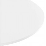 Mesa alta mesa alta LUCIE diseño pies madera metal (Ø 90 cm) (blanco)