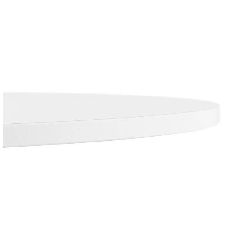 Table haute mange-debout design LUCIE en bois pieds métal blanc (Ø 90 cm) (blanc) - image 38259