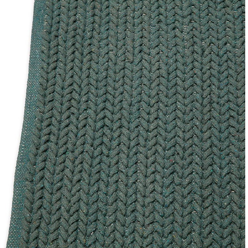 Alfombra diseño rectangular (230 X 160 cm) tejer algodón (verde) - image 38646
