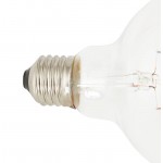 Ampoule ronde vintage industrielle IVAN en verre filament LED (transparent)