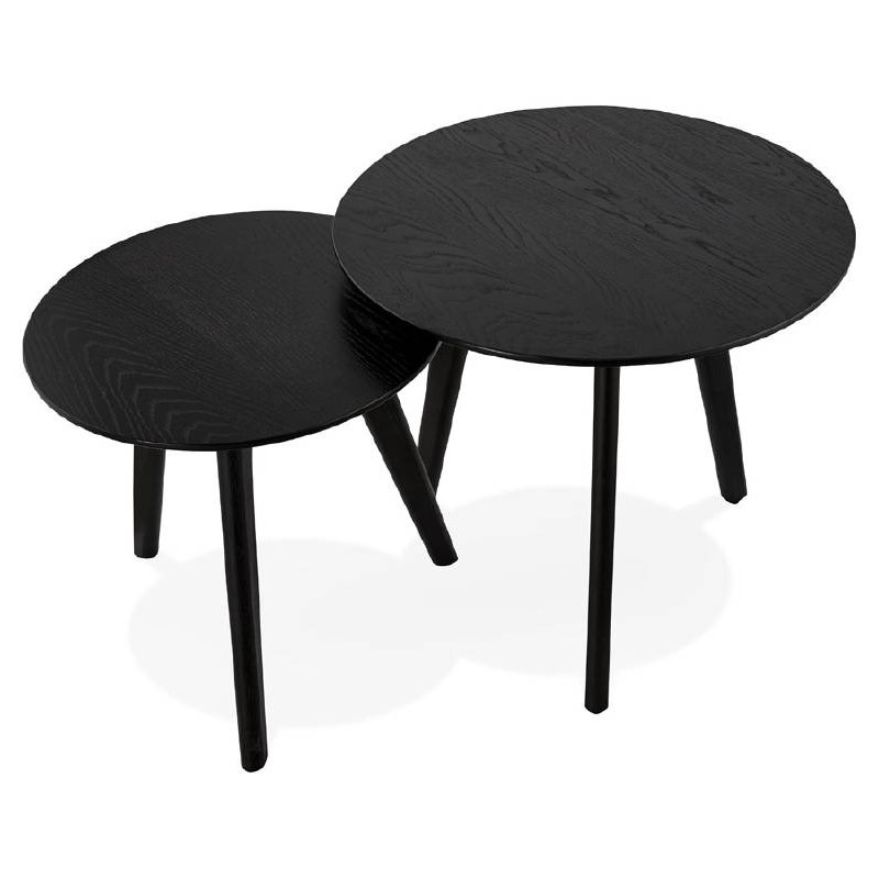 Tables gigognes ART en bois et chêne massif (noir) - image 38673