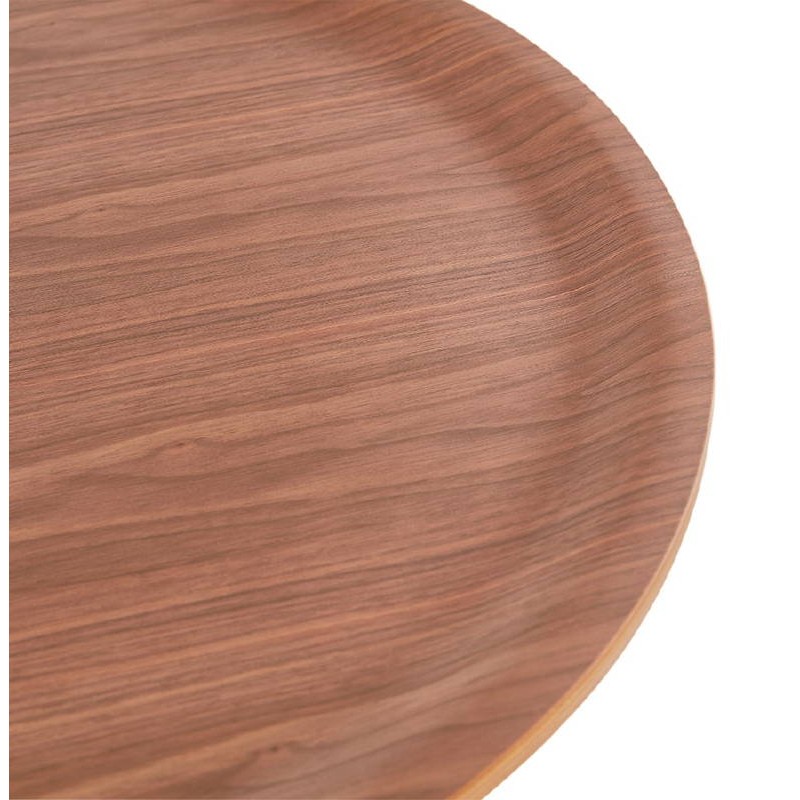 Tisch niedrig industrielle TONY in Holz und lackierten Metall (Nussbaum) - image 38829