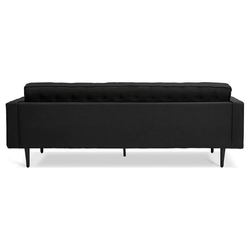 Retro y diseño sofá acolchado a tela SOPHIE (negro) - image 38872