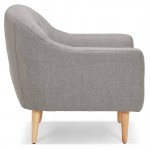 LUCIA acolchado sillón escandinavo en tela (gris)