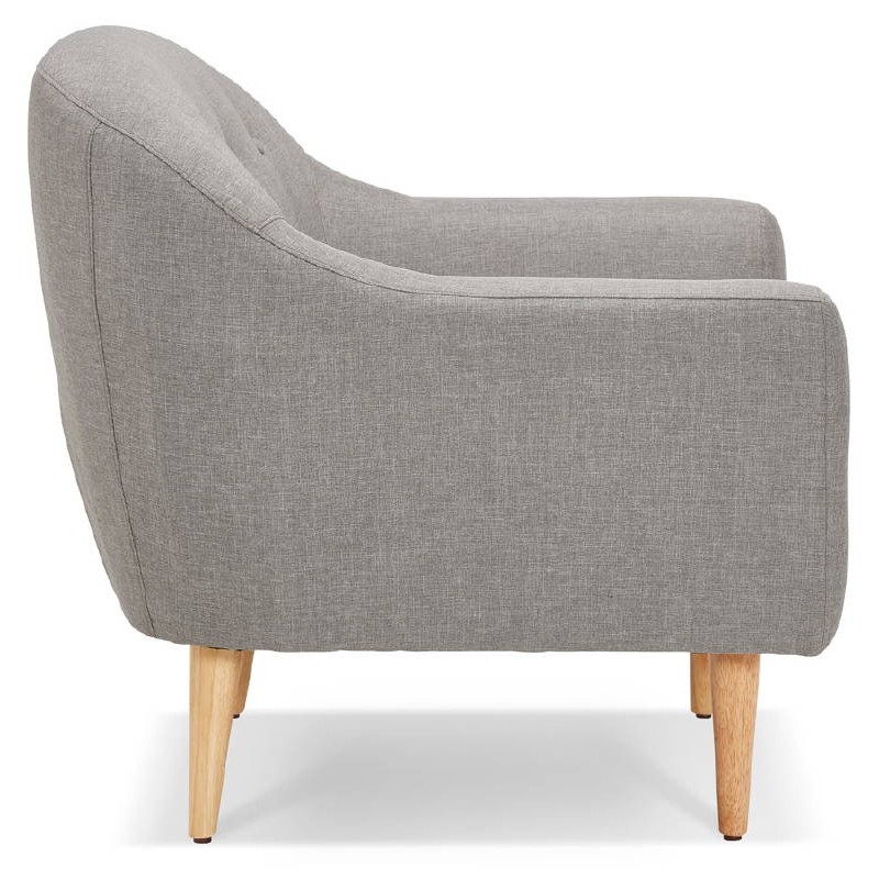 LUCIA padded Scandinavian armchair in fabric (grey) - image 38893