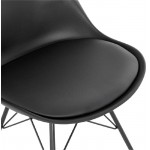 Design Stuhl industriellen Stil SANDRO (schwarz)