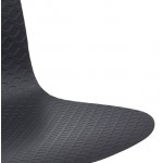 Design und industrielle Stuhl aus Polypropylen (schwarz) verchromte Metallbeine