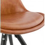 Stuhl-Design und industrielle ASHLEY schwarz Füße (hellbraun)
