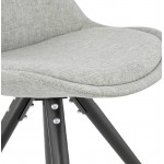 ASHLEY Design Sessel Stoff schwarz Füße (hellgrau)