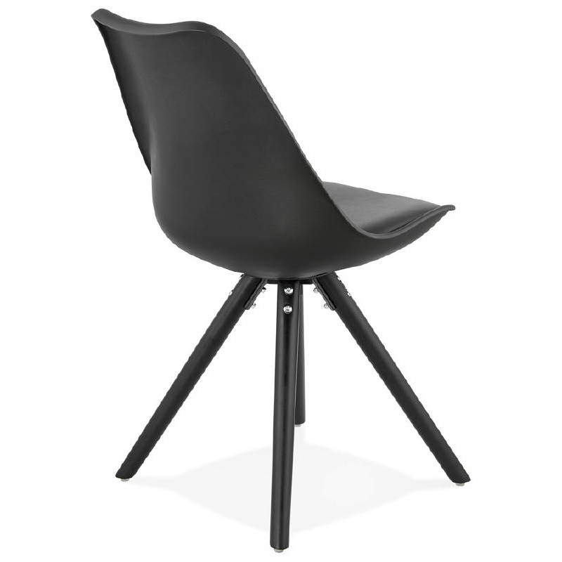 Chaise design ASHLEY pieds noirs (noir) - image 39227