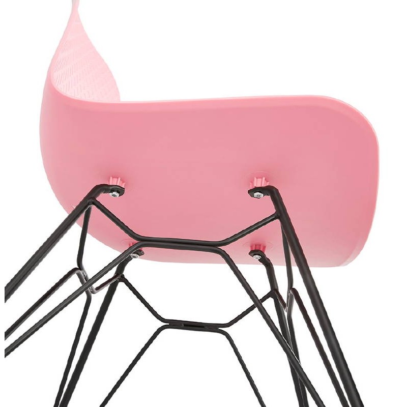 Silla de diseño y industrial metal de negro de pies de VENUS (rosa) - image 39351